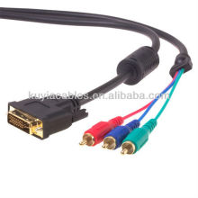 Câble adaptateur 6,1 m DVI I To 3 RCA